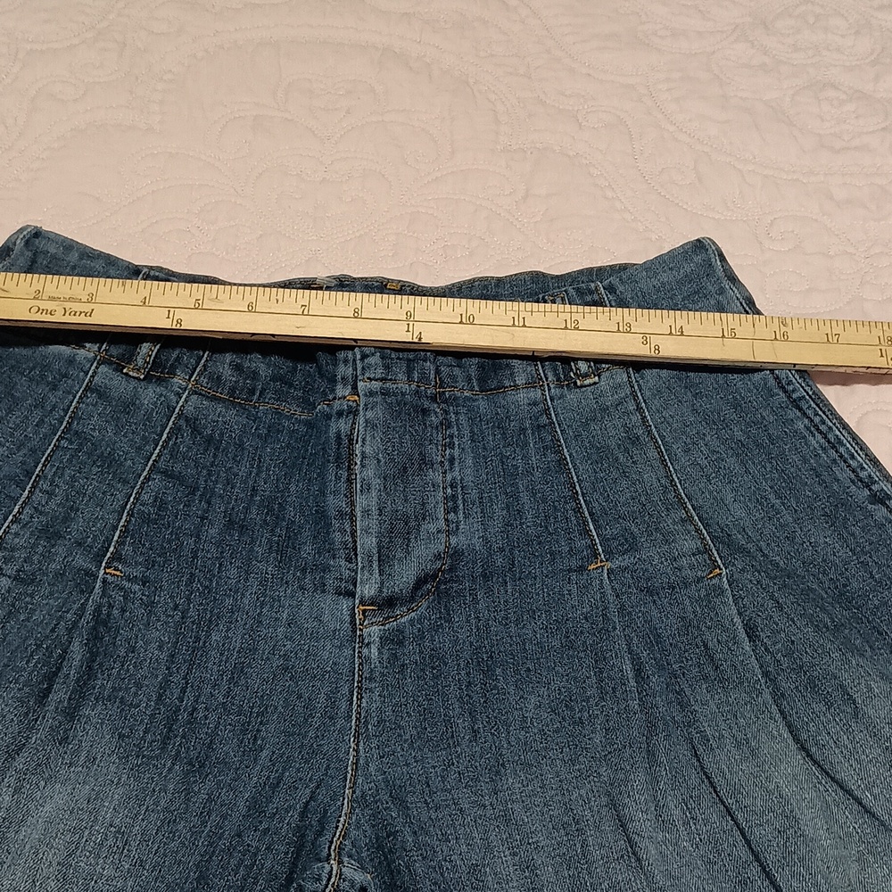 Pilcro and the Letterpress Wide-Leg Blue Denim Culottes - Picture 5 of 9